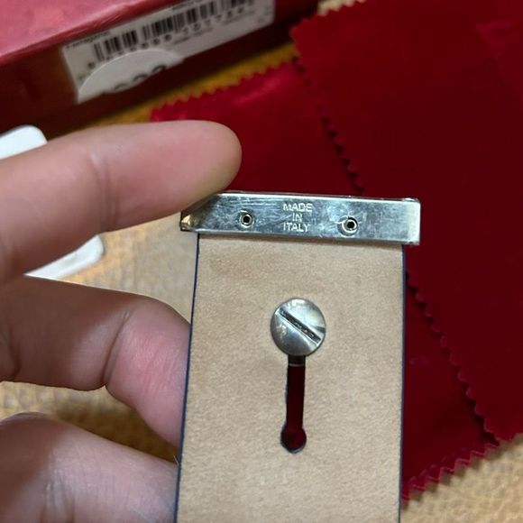 NWT Salvatore Ferragamo Real Fur Dyed Bracelet Blue - Picture 5 of 9